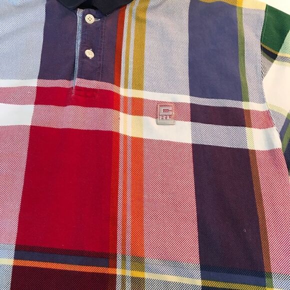 Chaps Ralph Lauren Men’s Multicolor Plaid Polo Shirt - Size L - Picture 8 of 11
